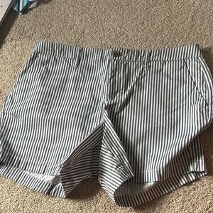 Old Navy Navy Blue and White Bermuda Shorts